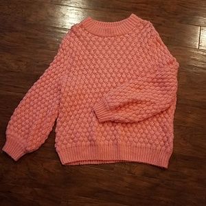Light pink/coral popcorn sweater from h&m size L